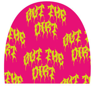 Out The Dirt - Allover Logo Beanie (PINK HAZARD EDITION)