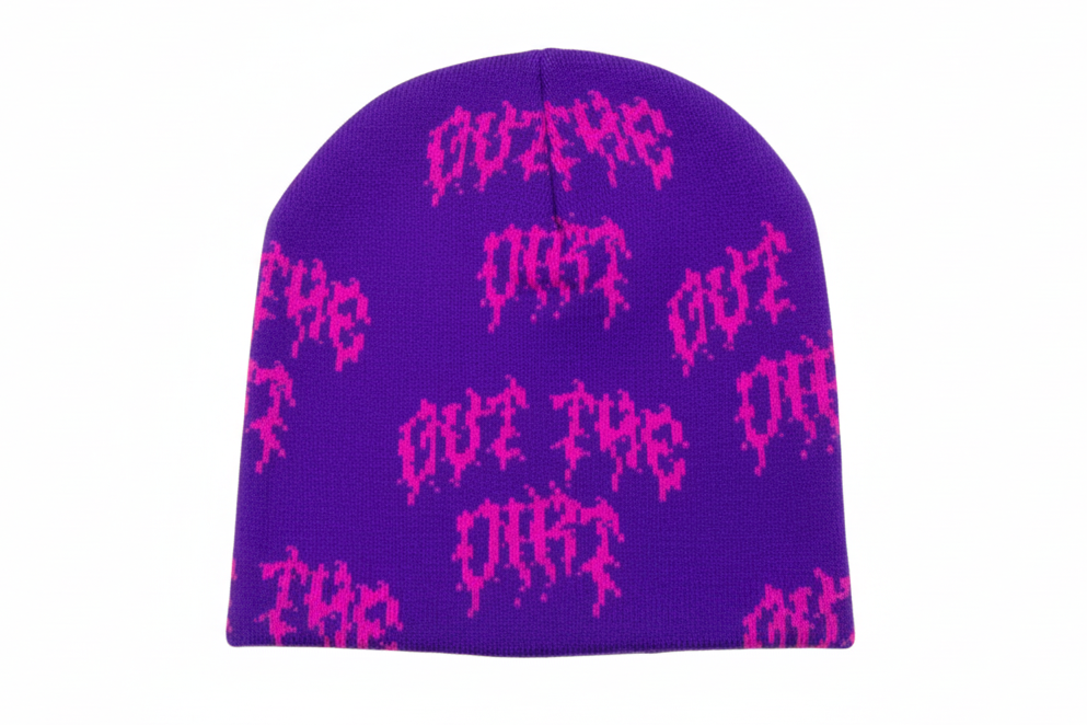 Out The Dirt - Allover Logo Beanie (CHOWDER EDITION)