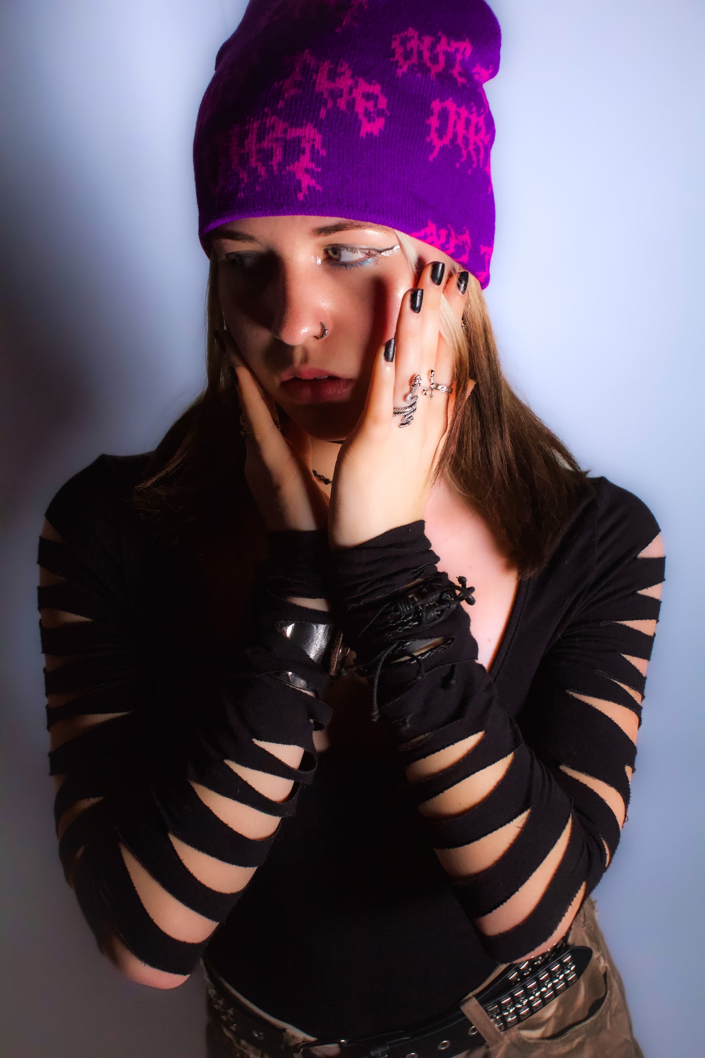 Out The Dirt - Allover Logo Beanie (CHOWDER EDITION)