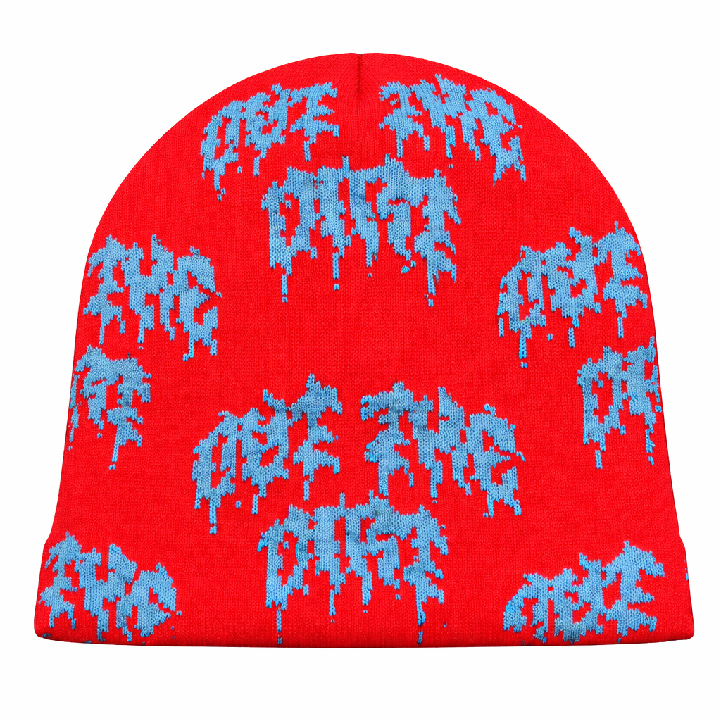“Out The Dirt” Allover Logo Beanie (BLOOD DIAMOND EDITION)