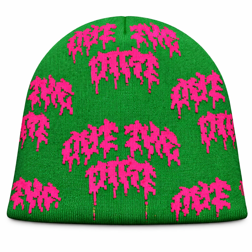 “Out The Dirt” Allover Logo Beanie (BARNEY EDITION)